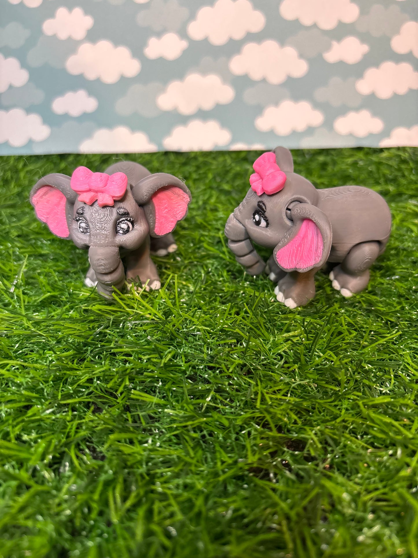 3d Printed Elephant with Bow