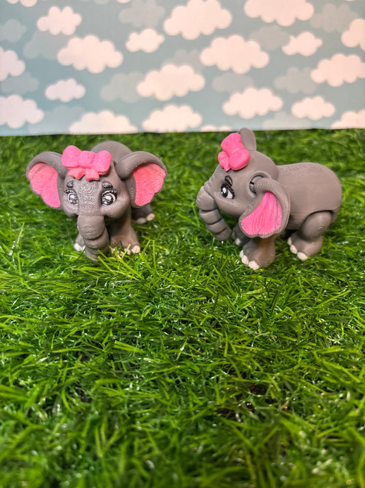 3d Printed Elephant with Bow