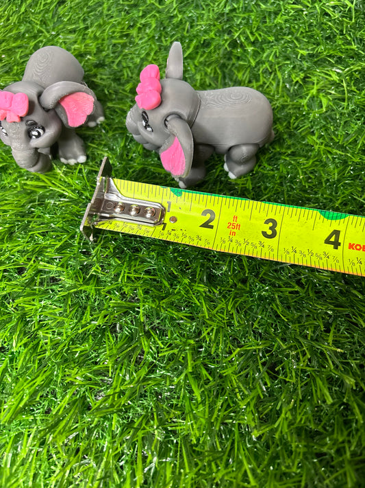 3d Printed Elephant with Bow